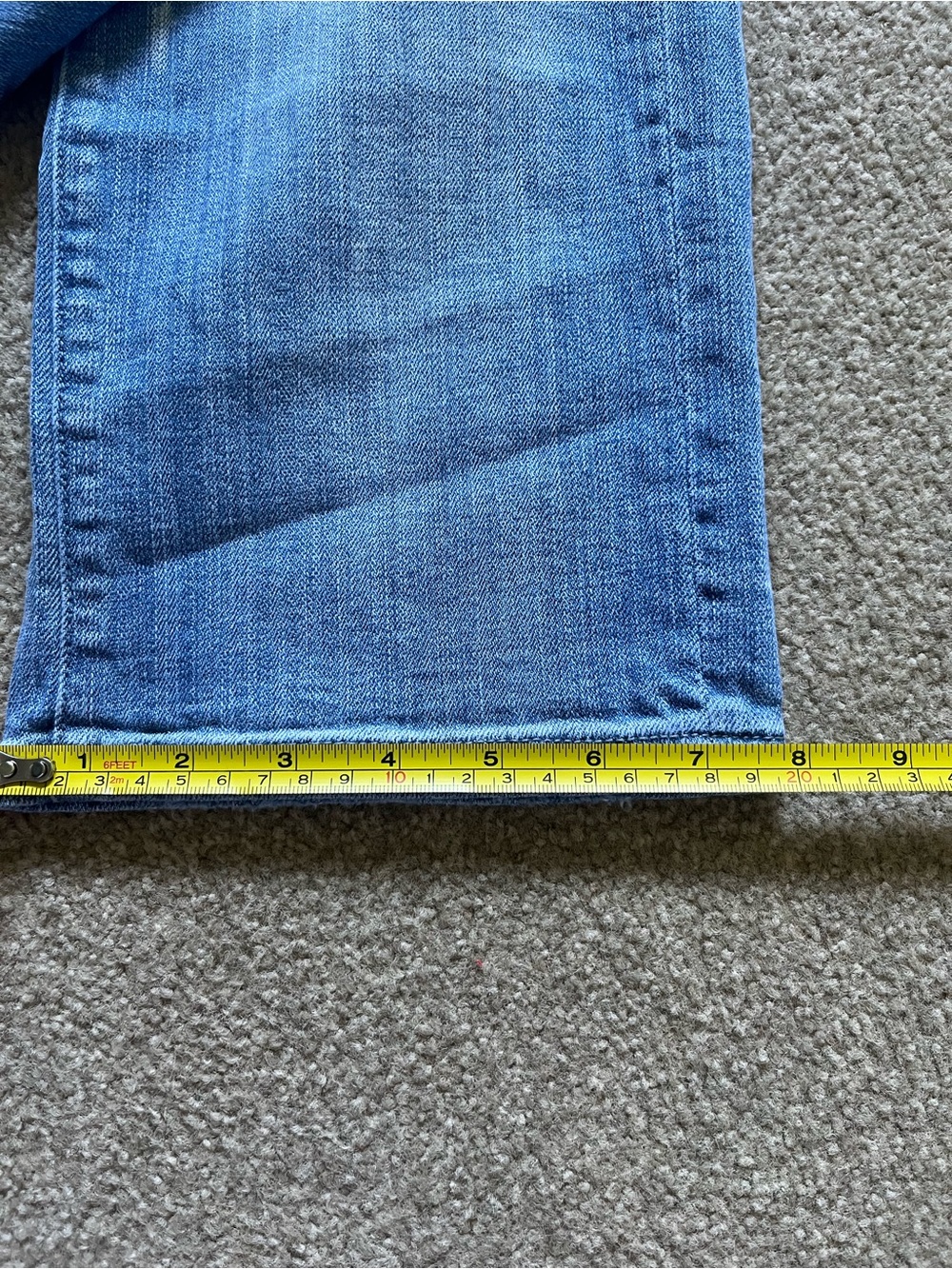 Pilcro & The letterpress high-rise jeans Sz 32 Floral Painted Denim - Picture 9 of 10